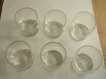 グラス ガラス製 コップ 花彫り：６客 ：サイズ口径7.7㎝/高さ9.0㎝_画像3