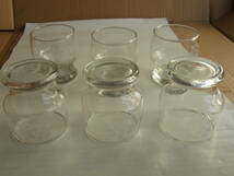 グラス ガラス製 コップ 花彫り：６客 ：サイズ口径7.7㎝/高さ9.0㎝_画像7