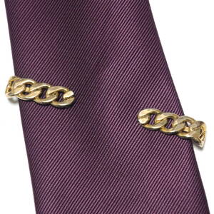 1950s* America производства Vintage цепь . галстук булавка золотой Gold Thai балка античный длинный 