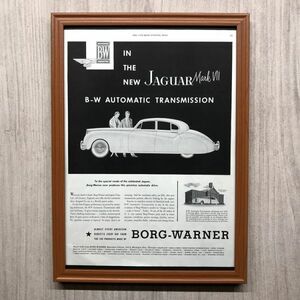 ◆即決◆1953年(昭和28年) JAGUAR ジャガーMK-VII BORG-WARNER US代理店【B4-3005】アメリカビンテージ雑誌広告【B4額装品】当時物★同梱可