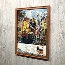 ◆即決◆1960年(昭和35年) HILLS BROS ヒルズコーヒー スコーバレー五輪【B4-7227】アメリカビンテージ雑誌広告【B4額装品】当時物★同梱可_画像3