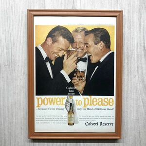 ◆即決◆1959年(昭和34年) Calvert カルバート リザーブ ウィスキー【B4-6241】アメリカビンテージ雑誌広告【B4額装品】当時物広告★同梱可