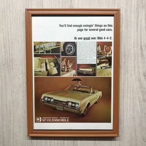 ◆即決◆1967年(昭和42年) OLDSMOBILE オールズモビル トロネード 442【B4-1511】アメリカビンテージ雑誌広告【B4額装品】本物広告★同梱可