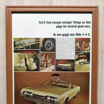 ◆即決◆1967年(昭和42年) OLDSMOBILE オールズモビル トロネード 442【B4-1511】アメリカビンテージ雑誌広告【B4額装品】本物広告★同梱可_画像4