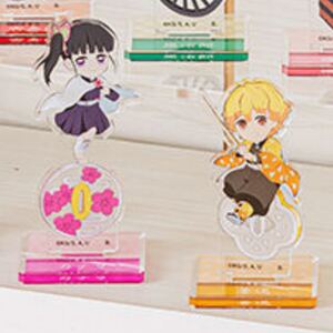 ハピクロ! ハピクロ 鬼滅の刃 ちょこんとのっかりミニキャラ アクリルスタンド アクスタ 善逸 カナヲ 栗花落カナヲ 2点セット