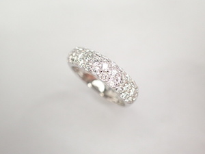 美品 ポンテヴェキオ Pt900 ダイヤ計0.80ct デザイン リング 指輪