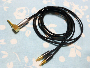 ATH ADX5000 SR9 ES750 MSR7b ESW750 ESW950 ESW990h ESW950S 用ケーブル KPPV-SW 13/0.08x2C 3.5mm3極 L字コネクタ (カスタム可能) A2DC