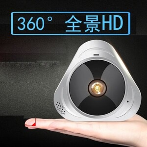 JK-10 大阪発送 360゜全景広角魚眼レンズ 移動検出 双向音声 WIFI ネットワーク 防犯カメラ SDカード録画装置不要■録画一体化