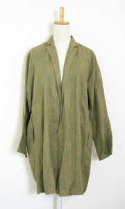 #Babaghuri[babag-li] khaki linen jacket coat *M#JURGEN LEHL Jurgen Lehl #