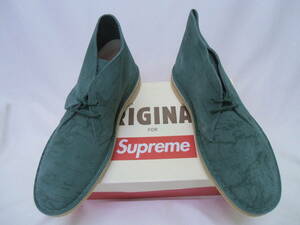 新品 Supreme × Clarks シュプリーム クラークス デザートブーツ Desert Map Suede Desert Boot 10 28㎝　 TEAL