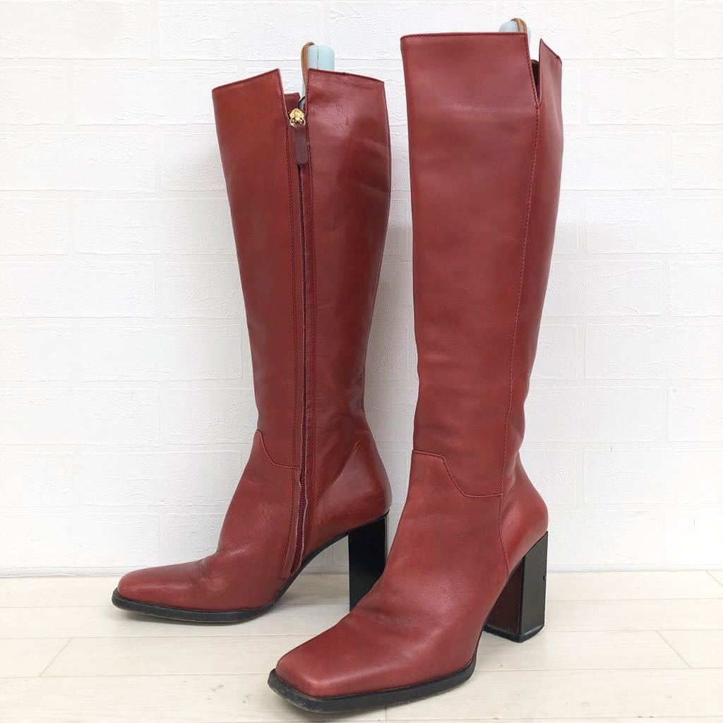 ◎新品 未使用 ☆Sergio Rossi ロングブーツ 39 濃茶-