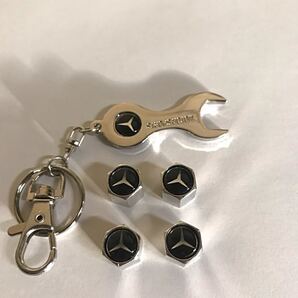 ベンツ エアバルブキャップ 4個セット & キーホルダー型工具セット