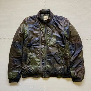 DIESEL ディーゼル 2WAY 迷彩 変則 中綿ジャケット Lの画像2