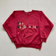 90's Ralph Lauren ラルフローレン ロゴ刺繍 スウェット トレーナー M_画像1