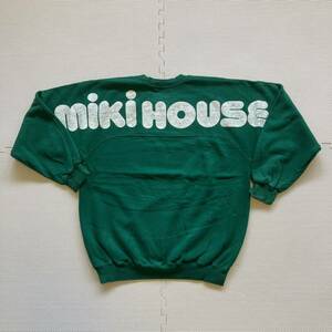 80's подлинная вещь MIKI HOUSE Miki House тренировочный футболка M старый машина ассоциация гонщик 