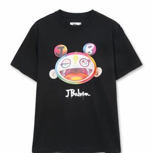 黒S J Balvin x Takashi Murakami JB MONSTER FACE TEE