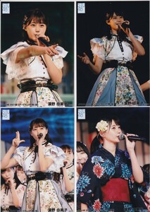 STU48 瀧野由美子 2021夏ツアー打ち上げ?祭(仮) 9/12公演ステージフォト 生写真 ソロ ネーム入り 4種