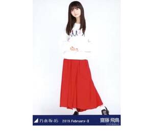 313 乃木坂46 生写真 公式グッズ 1枚　齋藤飛鳥　ヒキ　ビッグスウェット　乃木坂46 2019.February-II 会場限定　限定品