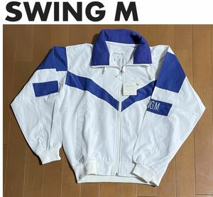 ★新品タグ付★SWING.M★ホワイト、ブルーライン！レディース長袖ジャンパー/M