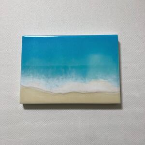 レジンアート 298×211×20mm 壁掛け アートパネル インテリアパネル 海アート 絵画 絵 海 波アート インテリア 癒し