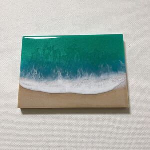 海アート B5(258×183×20mm) レジンアート 壁掛け 置物 海 絵画 アートパネル インテリア 風水 波アート 雑貨