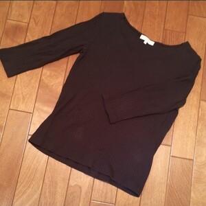 リブカットソー 長袖Tシャツ トップス