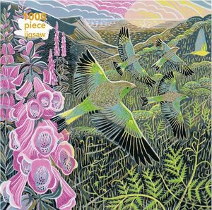 558854 1000ピース ジグソーパズル 米国輸入 キツネノテブクロとフィンチ Annie Soudain-Foxgloves and Finches