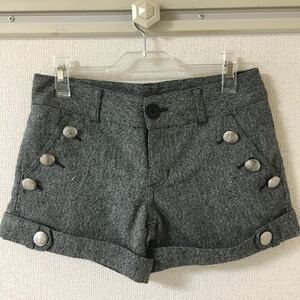 ショートパンツ　ツイード　グレー　冬服