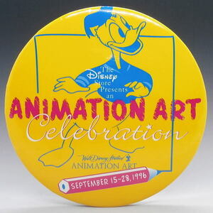 ディズニー　ドナルド　缶バッジ　1996年9月15-28日アニメーションアート　USA　プロモーション