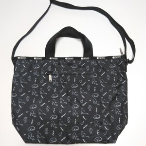 美品☆LeSportsac キャットアンドフィンチ 2way イージーキャリートート♪