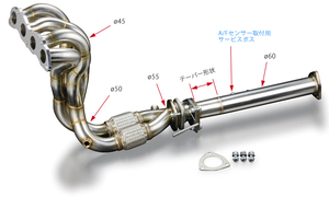 戸田レーシング 200馬力仕様 エキゾーストマニフォールド（4-2-1 SUS） ホンダ アコード/アコードワゴンTypeS CL9/CM2 (K24A )