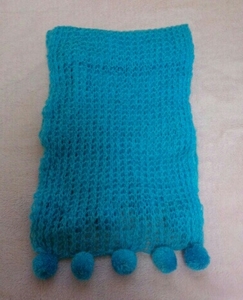 pompon attaching * light blue. muffler *