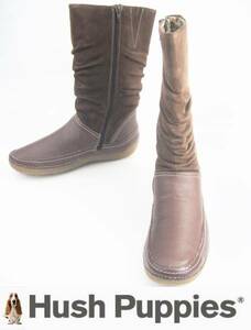  is shupapi- free shipping suede combination / middle boots 24 tea T2962