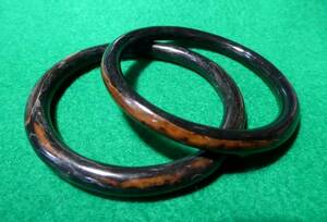  Indonesia * flow less island production. black coral. bracele 2 ps (D)