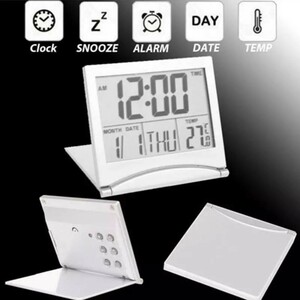 ★:折りたたみ式 置き時計 温度 目覚まし キッチン 目覚まし デジタル 表示
