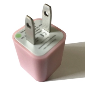 ピンク　カラフル USB 充電アダプター 家庭用コンセント 充電ACアダプター コンパクト　Android iphone ipod スマートフォン