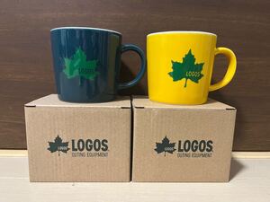 マグカップ ロゴス グリーン イエロー LOGOS カラフルマグ 2個セット 非売品