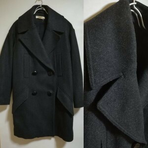 ISABEL MARANT H＆M コラボ ピーコート Pコート ジャケット メンズ ユニセックス メルトンウール 黒 グレー 18AW サイズ2