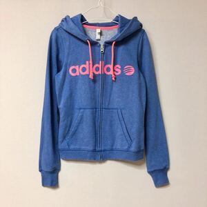 アディダスネオ ジップアップパーカー スウェット adidas ネオンロゴ