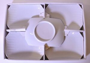皿 長角皿 角皿 白 5客セット 和食器 新品 未使用 ysdkzsg a201h1120