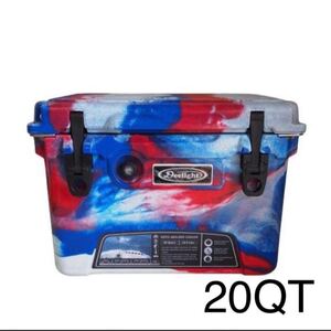 DeelightディーライトIceland Cooler Box 20QT アイスランドクーラーボックス レッドブルーホワイトカモ