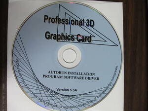 Professional 3D Graphics Card PROGRAM SOFTWARE DRIVER Version 5.5A Windows 3.X NT4.0 95 98