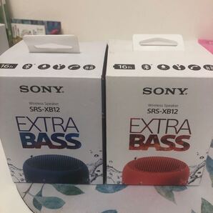 新品 SONY SRS-XB12 2個 ブルー レッド ソニー ワイヤレスポータブルスピーカー