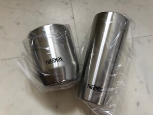 thermos サーモス 真空 断熱 タンブラー マグカップ 2個セット 新品 未使用 保冷 保温 魔法びん ダブルウォールグラス