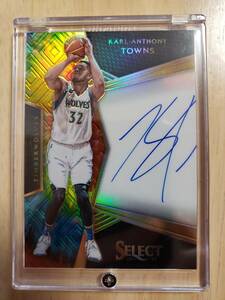 25枚限定 2016 -17 Panini Select Tie-Dye KARL-ANTHONY TOWNS Auto Holo (#/25) / カール アンソニー タウンズ Autograph Prizm Refractor