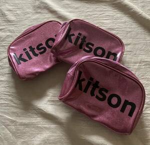  Kitson pouch 3 point pink kitson