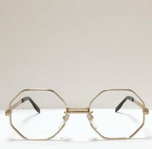 未使用 / 1960年代】14K金張 イタリア製オクタゴン メガネ 八角形 ビンテージ/ ヴィンテージ