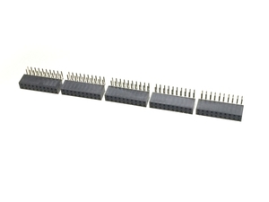 ピンヘッダー ソケット 5個セット （20極 2x10ピン） 2列 角ピン ライトアングル 2.54mmピッチ