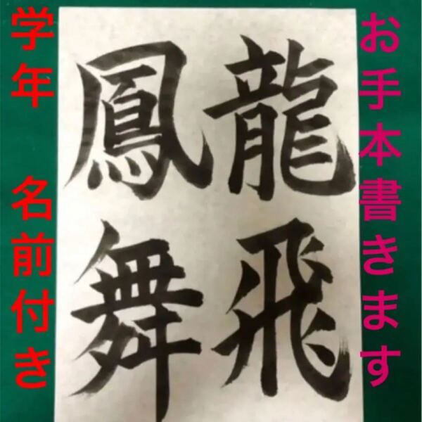 お手本書きます 1枚目は700円から