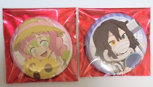 鬼滅の刃 ufotable 夏休み描き下ろしランダム缶バッチ2点セット 伊黒小芭内 甘露寺蜜璃 おばみつ